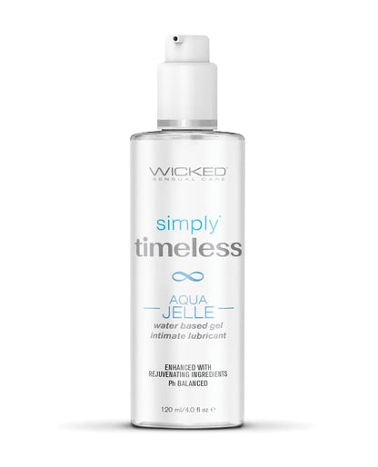 Bottle of Wicked Sensual Care Aqua Jelle personal lubricant on a white background