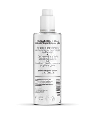 Silicone lubricant bottle with label on a white background