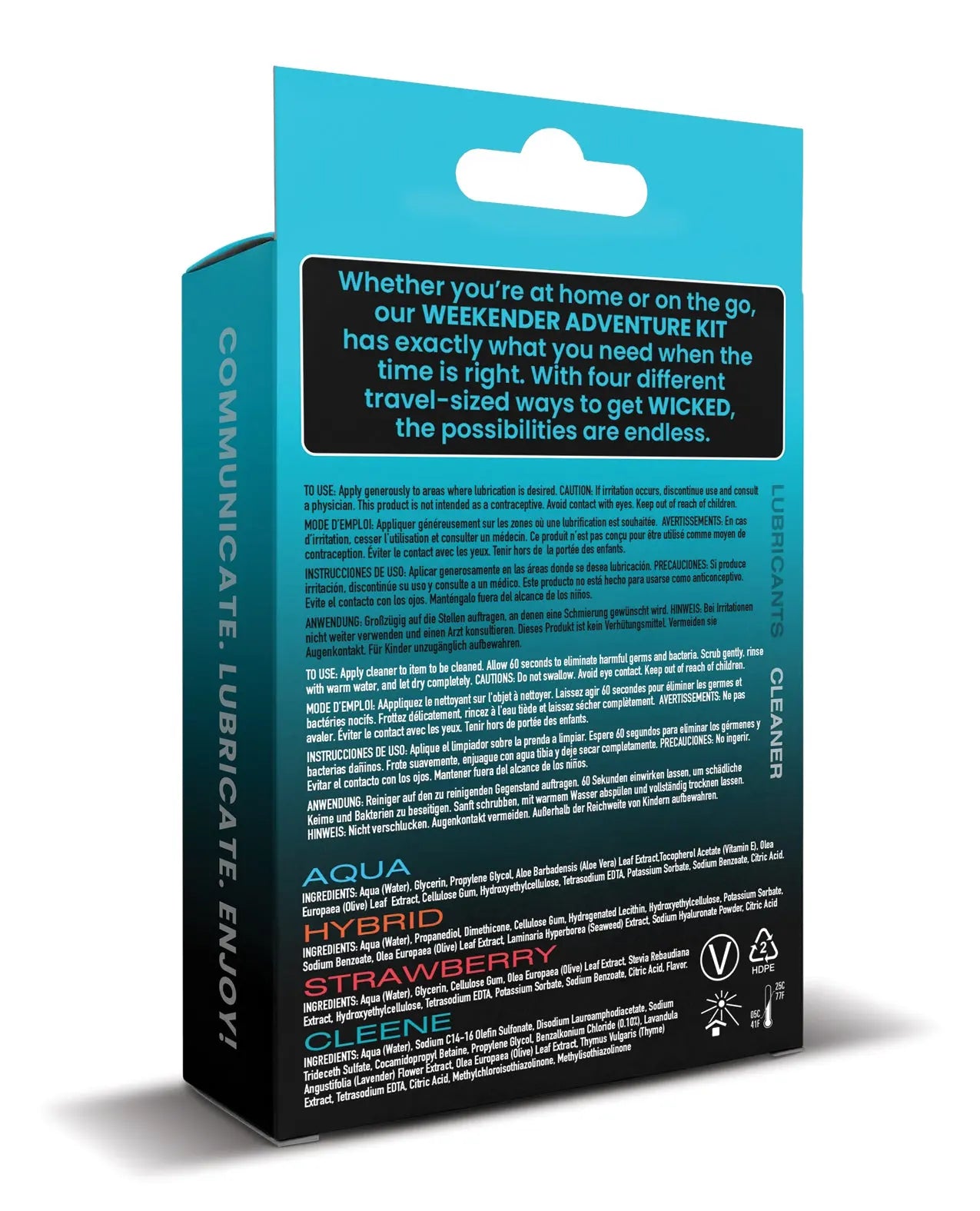Wicked Sensual Care Weekender Kit - Cleaner & Lube Kit Wicked Sensual Care