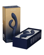 We-Vibe Nova 2 Flexible Rabbit Vibrator in Midnight Blue nested inside its open retail box