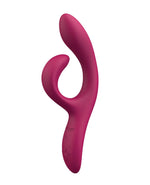We-Vibe Nova 2 Flexible Rabbit Vibrator in Fuchsia, front view showing the flexible external arm and control buttons
