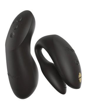 We-Vibe Chorus Pro vibrator in Satin Black devices on a white background