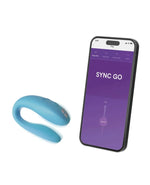 We-Vibe Sync Go app-controlled couples vibrator in Turquoise alternate view