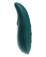 We-Vibe Touch X in Green Velvet, side profile showing the curved tapered stimulation tip