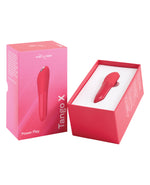 Red Tango We-Vibe Tango X  Bullet Vibrator  product in a pink box with WeVibe branding on a white background