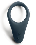 We-Vibe Verge Slate vibrating cock ring, front view showing logo on the perineum arm, no packaging shown