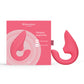Pink womanizer product with packaging on a white background