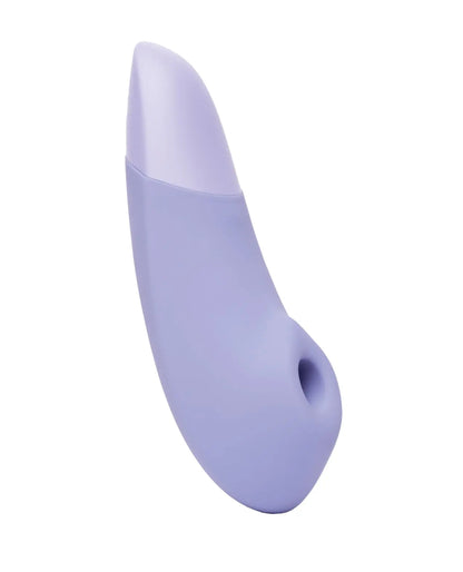 Womanizer Enhance 2 in 1 Pleasure Air & Vibrations in Lavender, angled view showing the air-pulse opening