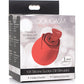 Inmi Bloomgasm Wild Rose 10X Suction Stimulator retail packaging box highlighting 3 suction levels and 7 patterns