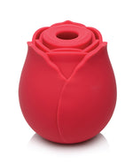 Inmi Bloomgasm Wild Rose 10X Suction Stimulator in red silicone showing the rose-shaped suction opening, no packaging