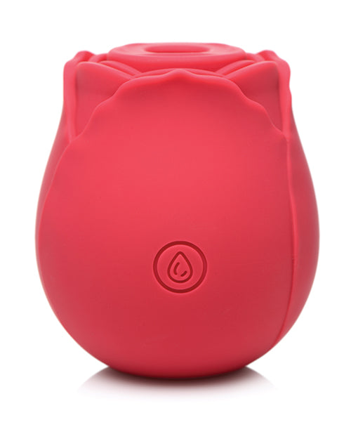 Inmi Bloomgasm Wild Rose 10X Suction Stimulator front view showing the single control button, no packaging