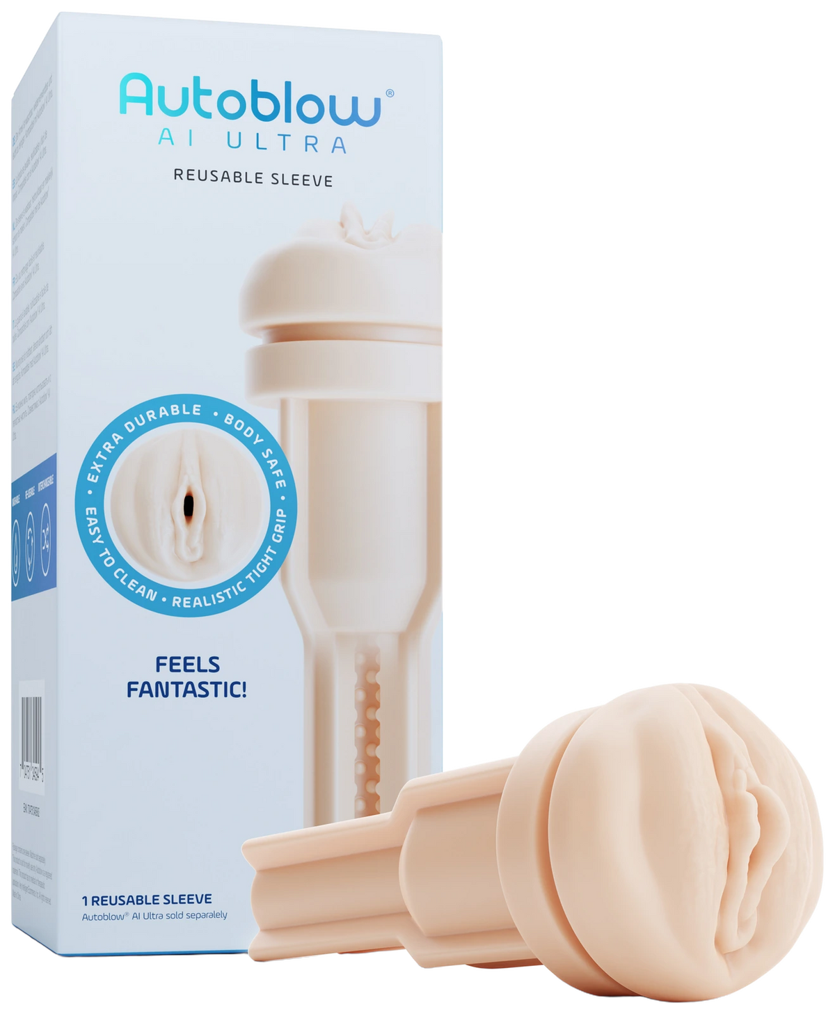 Autoblow AI Ultra Vagina replacement sleeve in beige